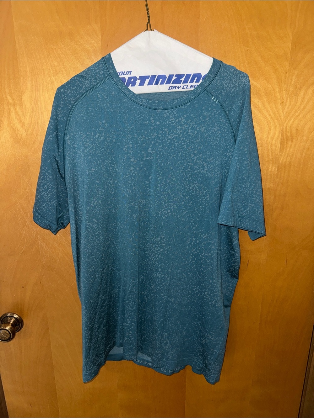 Men's Lululemon Teal Short-Sleeve Crew Neck Performance Shirt